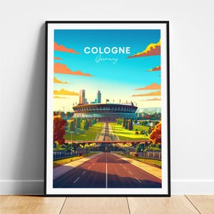 Cologne travel print - Germany travel poster, Cologne poster, Cologne Germany poster, Personalized Gift, Wedding gift, Custom Text