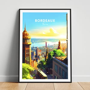 Bordeaux travel print - France travel poster, Bordeaux poster, Bordeaux France poster, Personalized Gift, Wedding gift, Custom Text