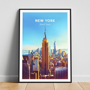 New York City Reise - Kunst, New York City Poster, New York Poster, personalisiertes Geschenk, Hochzeitsgeschenk, USA Wandkunst