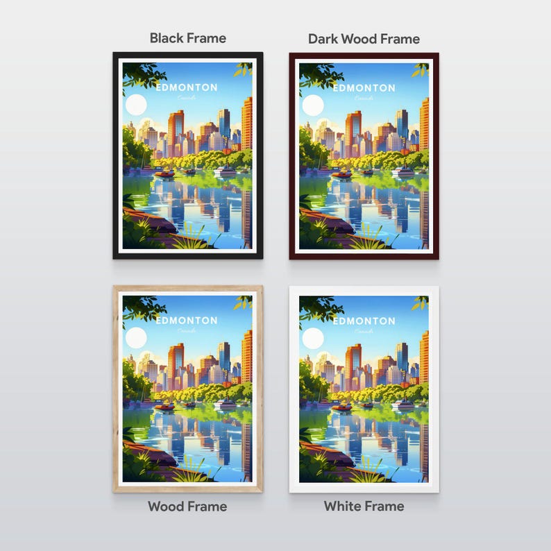 Edmonton travel print Canada travel poster, Edmonton poster, Edmonton