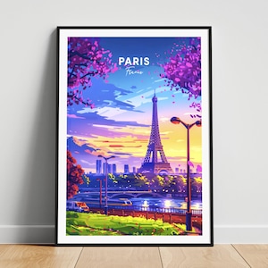 Paris Reisedruck - Frankreich Reiseplakat, Paris Plakat, Paris Frankreich Plakat, personalisiertes Geschenk, Hochzeitsgeschenk, benutzerdefinierter Text