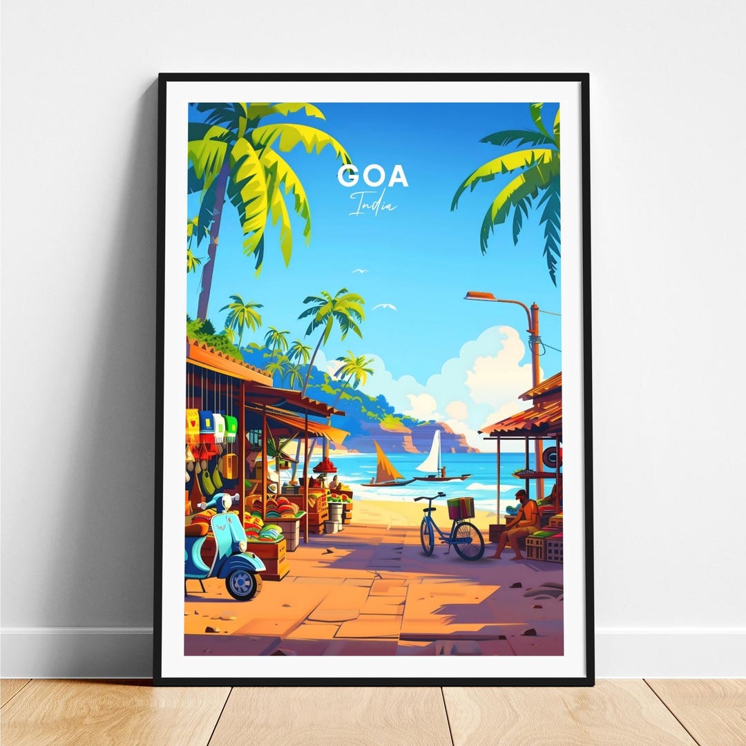 Goa Travel Print India Travel Poster, Goa Poster, Goa India Poster