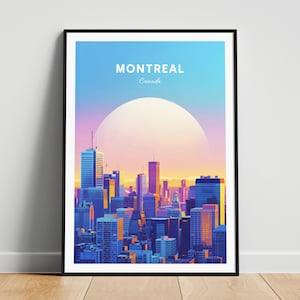 Montreal travel print - Canada travel poster, Montreal poster, Montreal Quebec poster, Personalized Gift, Wedding gift, Custom Text