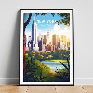 New York City Reise - Kunst, New York City Poster, New York Poster, personalisiertes Geschenk, Hochzeitsgeschenk, USA Wandkunst