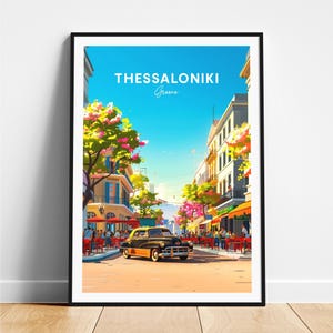 Thessaloniki travel print - Greece travel poster, Thessaloniki poster, Thessaloniki Greece poster, Personalized Gift, Custom Text