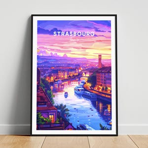 Strasbourg travel print - France travel poster, Strasbourg poster, Strasbourg France poster, Personalized Gift, Wedding gift, Custom Text