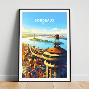 Bordeaux travel print - France travel poster, Bordeaux poster, Bordeaux France poster, Personalized Gift, Wedding gift, Custom Text