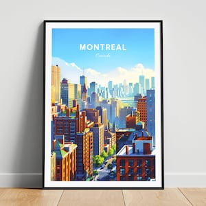 Montreal travel print - Canada travel poster, Montreal poster, Montreal Quebec poster, Personalized Gift, Wedding gift, Custom Text