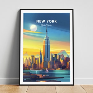New York City Reise - Kunst, New York City Poster, New York Poster, personalisiertes Geschenk, Hochzeitsgeschenk, USA Wandkunst