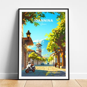 Ioannina travel print - Greece travel poster, Ioannina poster, Ioannina Greece poster, Personalized Gift, Wedding gift, Custom Text