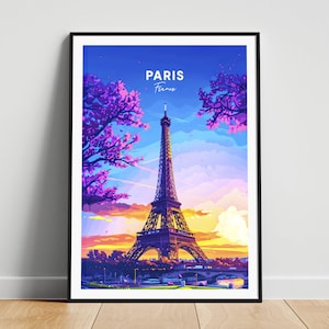 Paris Reisedruck - Frankreich Reiseplakat, Paris Plakat, Paris Frankreich Plakat, personalisiertes Geschenk, Hochzeitsgeschenk, benutzerdefinierter Text