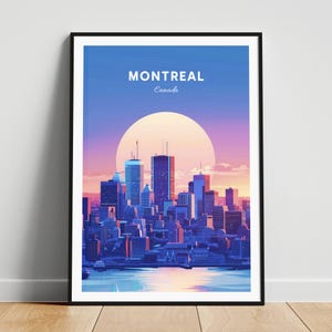 Montreal travel print - Canada travel poster, Montreal poster, Montreal Quebec poster, Personalized Gift, Wedding gift, Custom Text