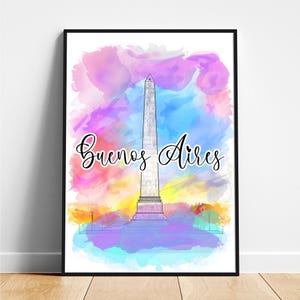 Buenos Aires travel print - Argentina travel poster, Buenos Aires poster, Buenos Aires Argentina poster, Modern poster
