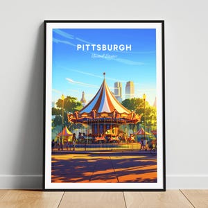 Pittsburgh travel print - US travel poster, Pittsburgh poster, Pittsburgh Pennsylvania poster, Personalized Gift, Wedding gift, Custom Text