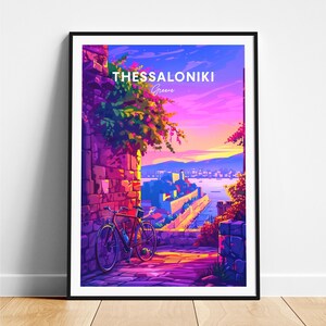 Thessaloniki travel print - Greece travel poster, Thessaloniki poster, Thessaloniki Greece poster, Personalized Gift, Custom Text
