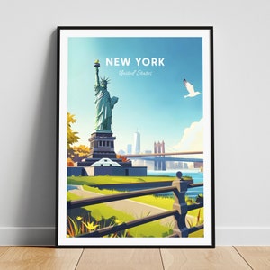 New York City Reise - Kunst, New York City Poster, New York Poster, personalisiertes Geschenk, Hochzeitsgeschenk, USA Wandkunst