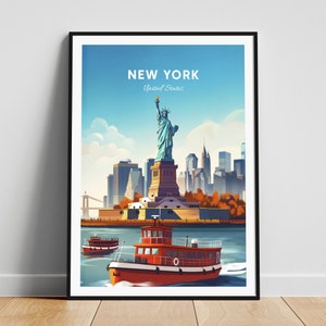 New York City Reise - Kunst, New York City Poster, New York Poster, personalisiertes Geschenk, Hochzeitsgeschenk, USA Wandkunst