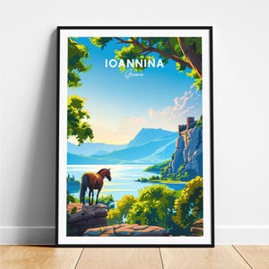 Ioannina travel print - Greece travel poster, Ioannina poster, Ioannina Greece poster, Personalized Gift, Wedding gift, Custom Text