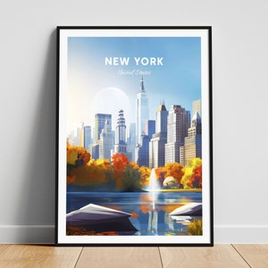 New York City Reise - Kunst, New York City Poster, New York Poster, personalisiertes Geschenk, Hochzeitsgeschenk, USA Wandkunst