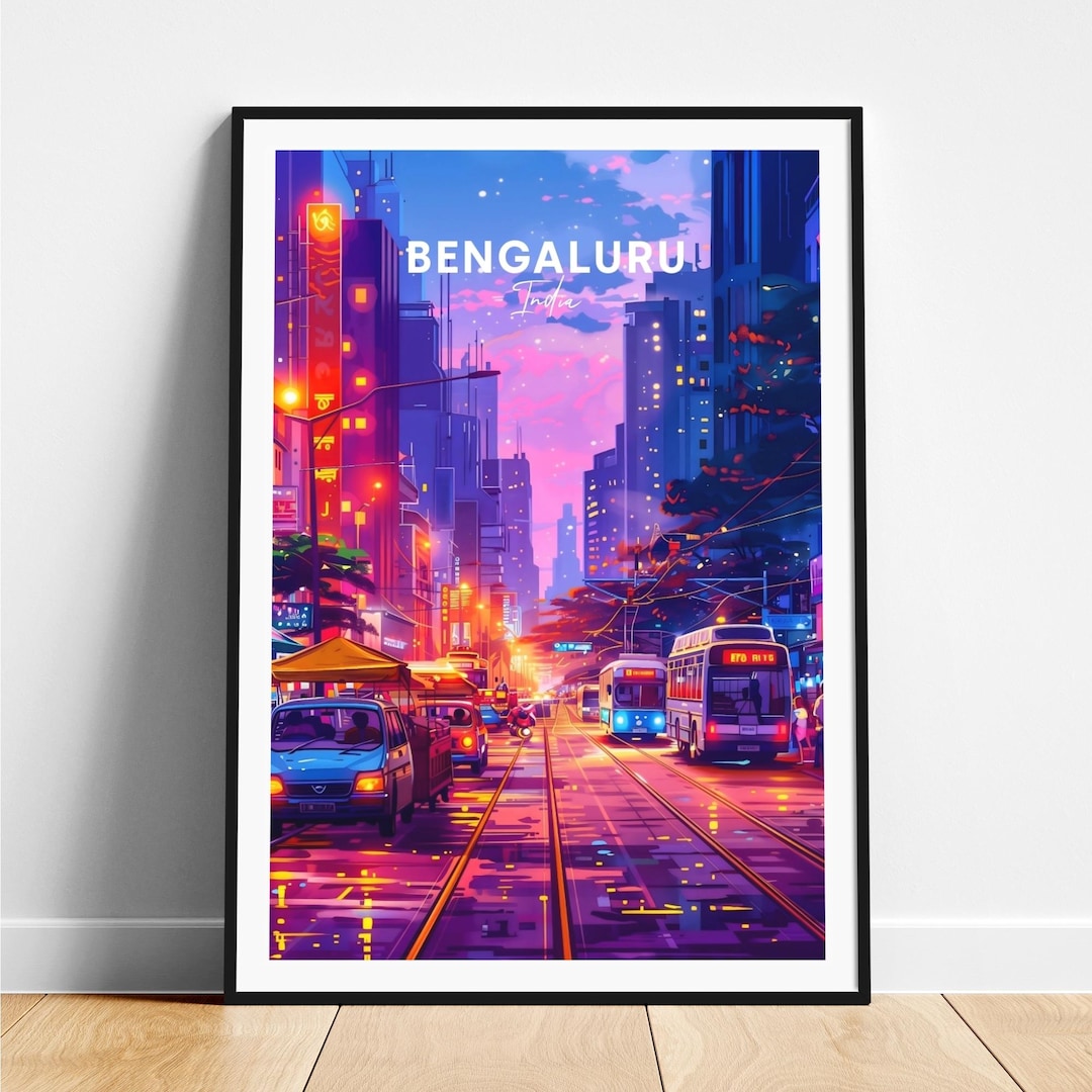Bengaluru Travel Print India Travel Poster, Bengaluru Poster, Bengaluru