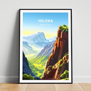 Impression de voyage Helena - Affiche de voyage aux États-Unis, affiche Helena, affiche Helena Montana, cadeau personnalisé, cadeau de mariage, texte personnalisé