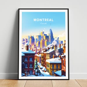 Montreal travel print - Canada travel poster, Montreal poster, Montreal Quebec poster, Personalized Gift, Wedding gift, Custom Text