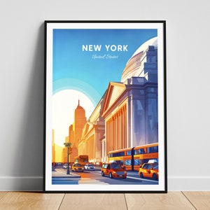 New York City Reise - Kunst, New York City Poster, New York Poster, personalisiertes Geschenk, Hochzeitsgeschenk, USA Wandkunst
