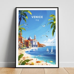 Venice travel print - Italy wall art, Venice poster, Italy print, Personalized gift poster, Minimalist poster, Wedding gift