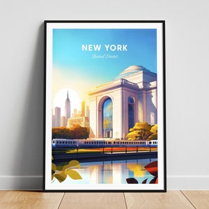 New York City Reise - Kunst, New York City Poster, New York Poster, personalisiertes Geschenk, Hochzeitsgeschenk, USA Wandkunst