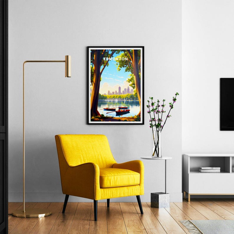 Edmonton Travel Print Canada Travel Poster, Edmonton Poster, Edmonton