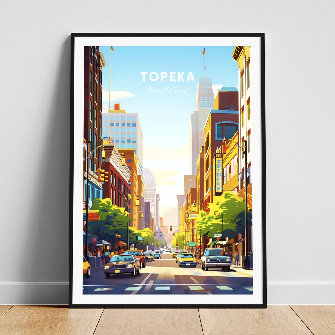 Topeka Travel Print - US Travel Poster, Topeka Poster, Kansas Poster ...