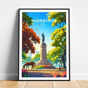 Guangzhou travel print - China travel poster, Guangzhou poster, Guangzhou China poster, Personalized Gift, Wedding gift, Custom Text