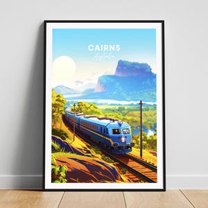 Cairns travel print - Australia travel poster, Cairns poster, Cairns Queensland poster, Personalized Gift, Custom Text
