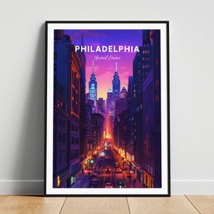 Philadelphia travel print - United States wall art, Philadelphia poster, Pennsylvania poster, Personalized Gift, Wedding gift, Custom Text