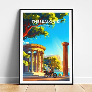 Thessaloniki travel print - Greece travel poster, Thessaloniki poster, Thessaloniki Greece poster, Personalized Gift, Custom Text