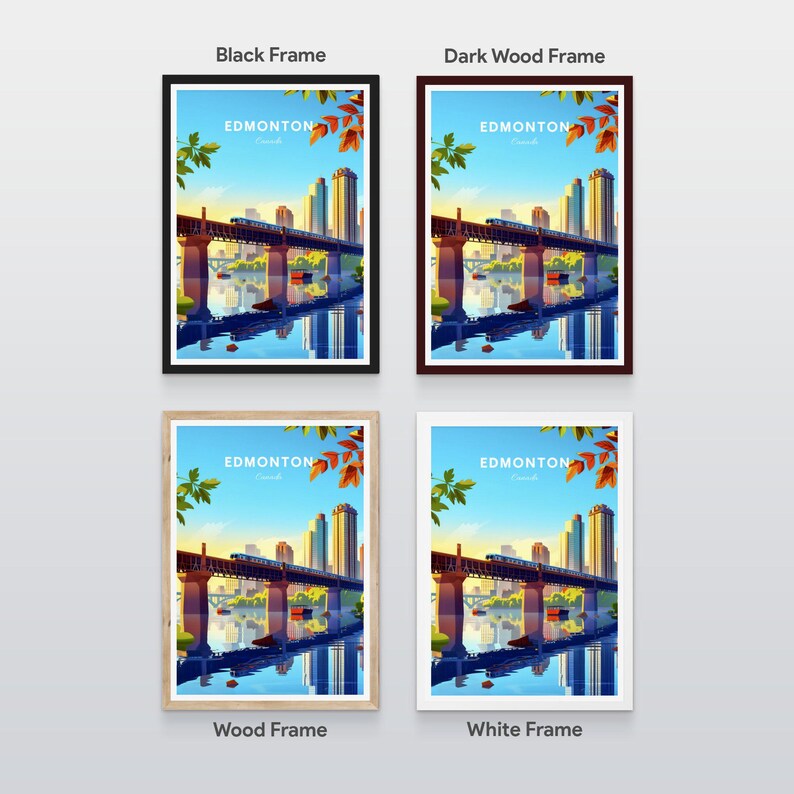 Edmonton Travel Print Canada Travel Poster, Edmonton Poster, Edmonton