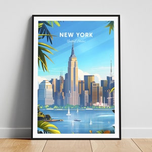 New York City Reise - Kunst, New York City Poster, New York Poster, personalisiertes Geschenk, Hochzeitsgeschenk, USA Wandkunst