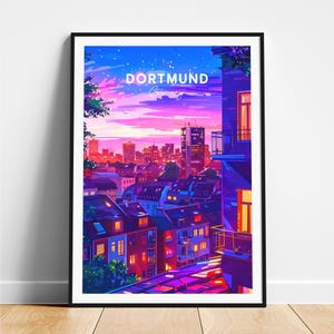 Dortmund travel print - Germany travel poster, Dortmund poster, Dortmund Germany poster, Personalized Gift, Wedding gift, Custom Text