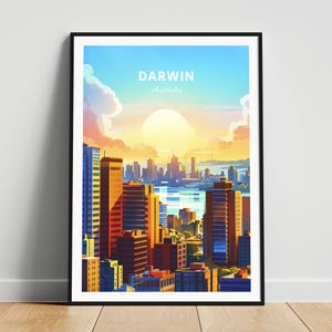 Darwin travel print - Australia travel poster, Darwin poster, Darwin Australia poster, Personalized Gift, Wedding gift, Custom Text