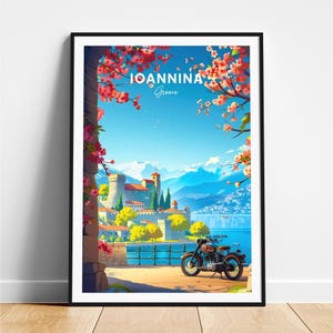 Ioannina travel print - Greece travel poster, Ioannina poster, Ioannina Greece poster, Personalized Gift, Wedding gift, Custom Text