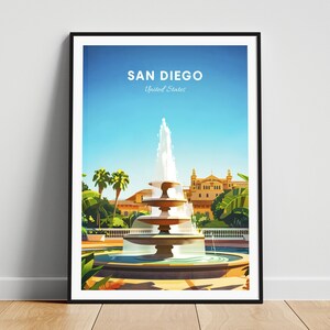 San Diego travel print - United States wall art, San Diego poster, California poster, Personalized Gift, Wedding gift, Custom Text