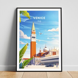 Venice travel print - Italy wall art, Venice poster, Italy print, Personalized gift poster, Minimalist poster, Wedding gift