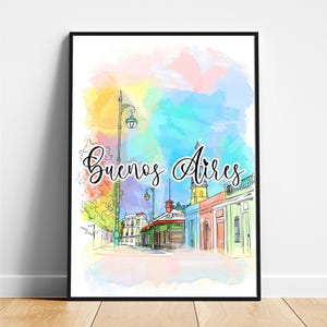 Buenos Aires travel print - Argentina travel poster, Buenos Aires poster, Buenos Aires Argentina poster, Modern poster