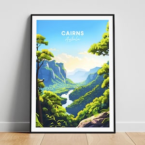 Cairns travel print - Australia travel poster, Cairns poster, Cairns Queensland poster, Personalized Gift, Custom Text
