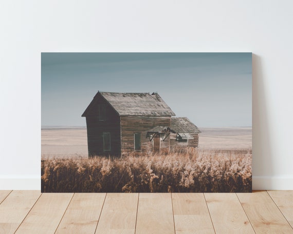 Abandoned Farmhouse Western Landscape Photography - Rustic Decor - Farmhouse Decor - Western Decor - Large wall art - Country - Rural - Boho