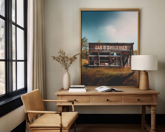 "Gas Station Snacks" - Abandoned Grocery and Gas Station Photography, western decor