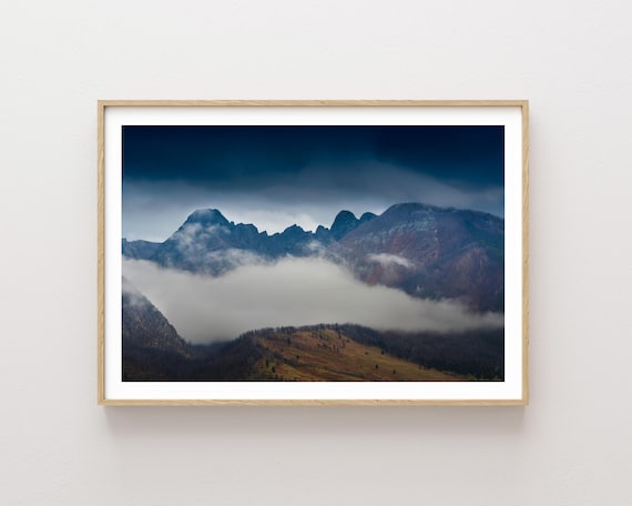 "Absaroka Fog" - Moody Foggy Mountain Landscape Photography
