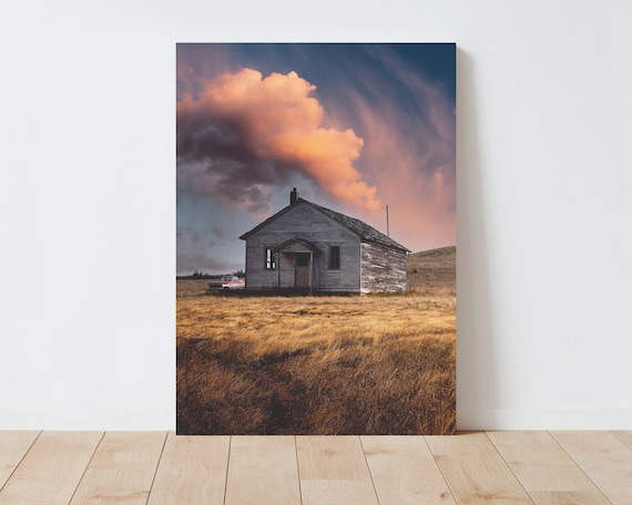 Western Landscape Photography - Rustic Wall art - western decor - Modern Farmhouse Decor - One Room Schoolhouse - Colorful Landscape - boho