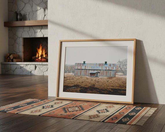 "Sheep Barn" - Rustic Landscape Photography, Western Wall Art