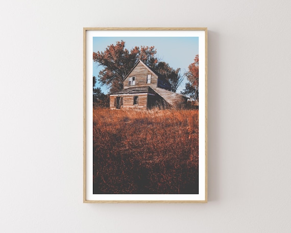 "Broken Edges" - Rustic Farmhouse Print, Vintage Country Decor, Old Homestead Photography